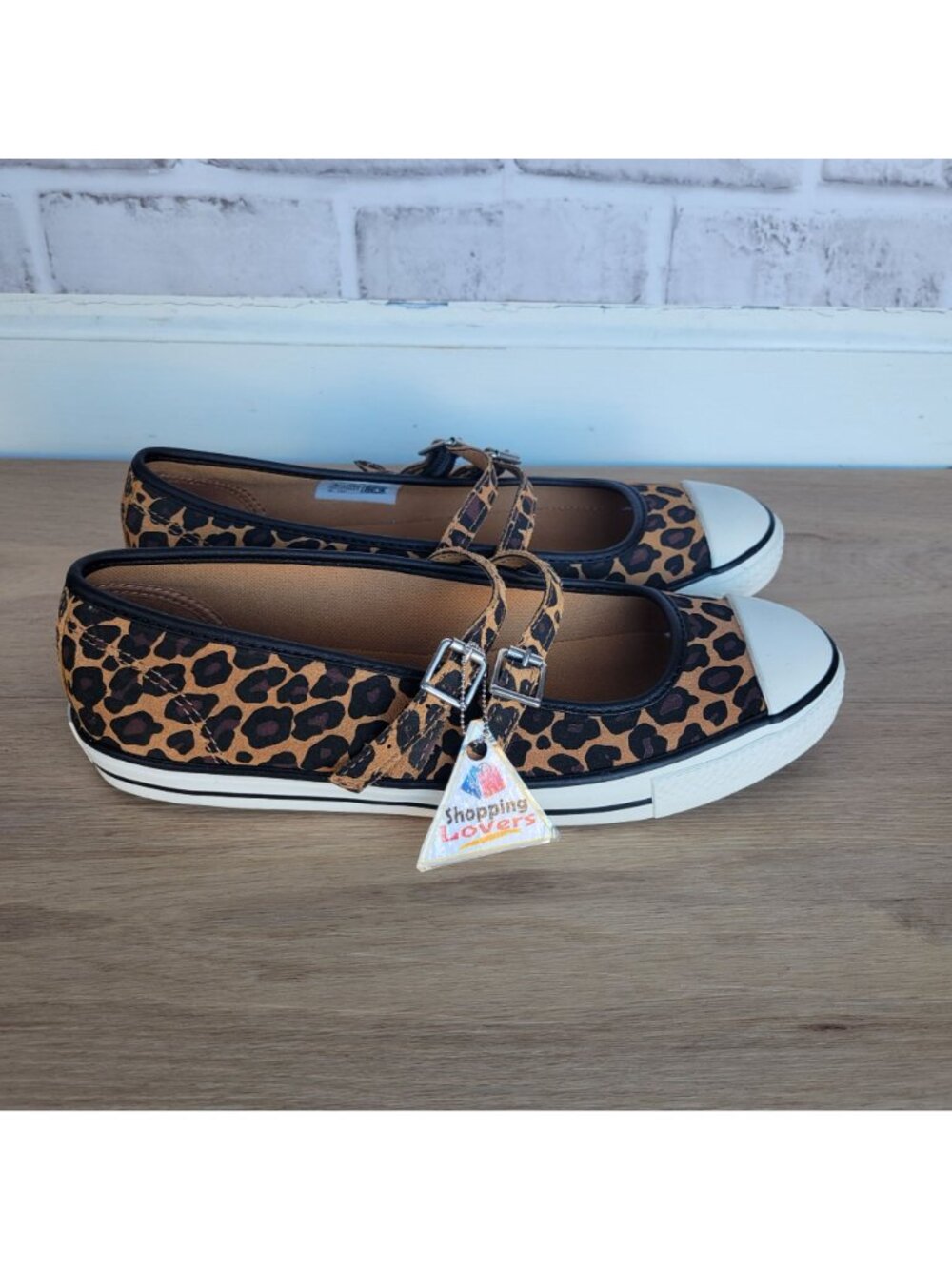 ⭐Converse Dainty Mary Jane Leopard Sz 8 Womens shoes Sneaker Black Brown A17972C - Picture 7 of 9